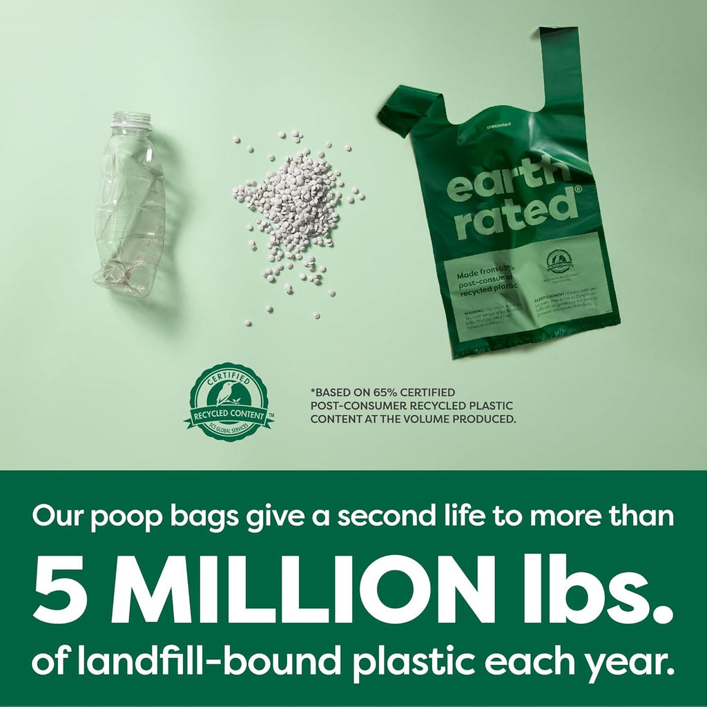 Premium Lavender Dog Poo Bags with Handles - 600 Leakproof & Easy Tie Value Pack