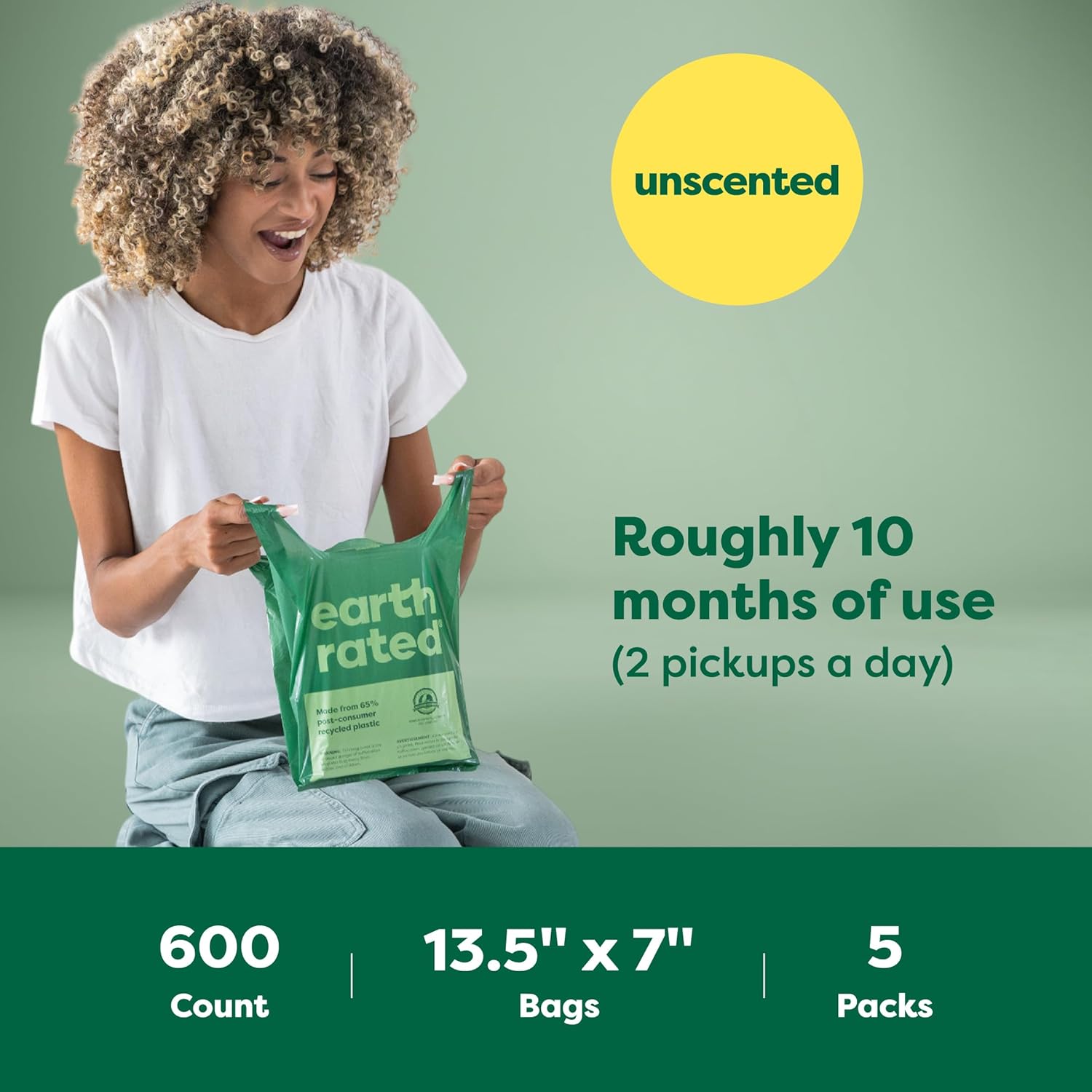 Premium Lavender Dog Poo Bags with Handles - 600 Leakproof & Easy Tie Value Pack